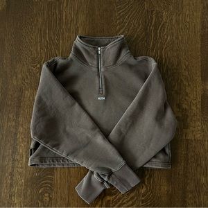KITH Cropped Zip Up Sweatershirt